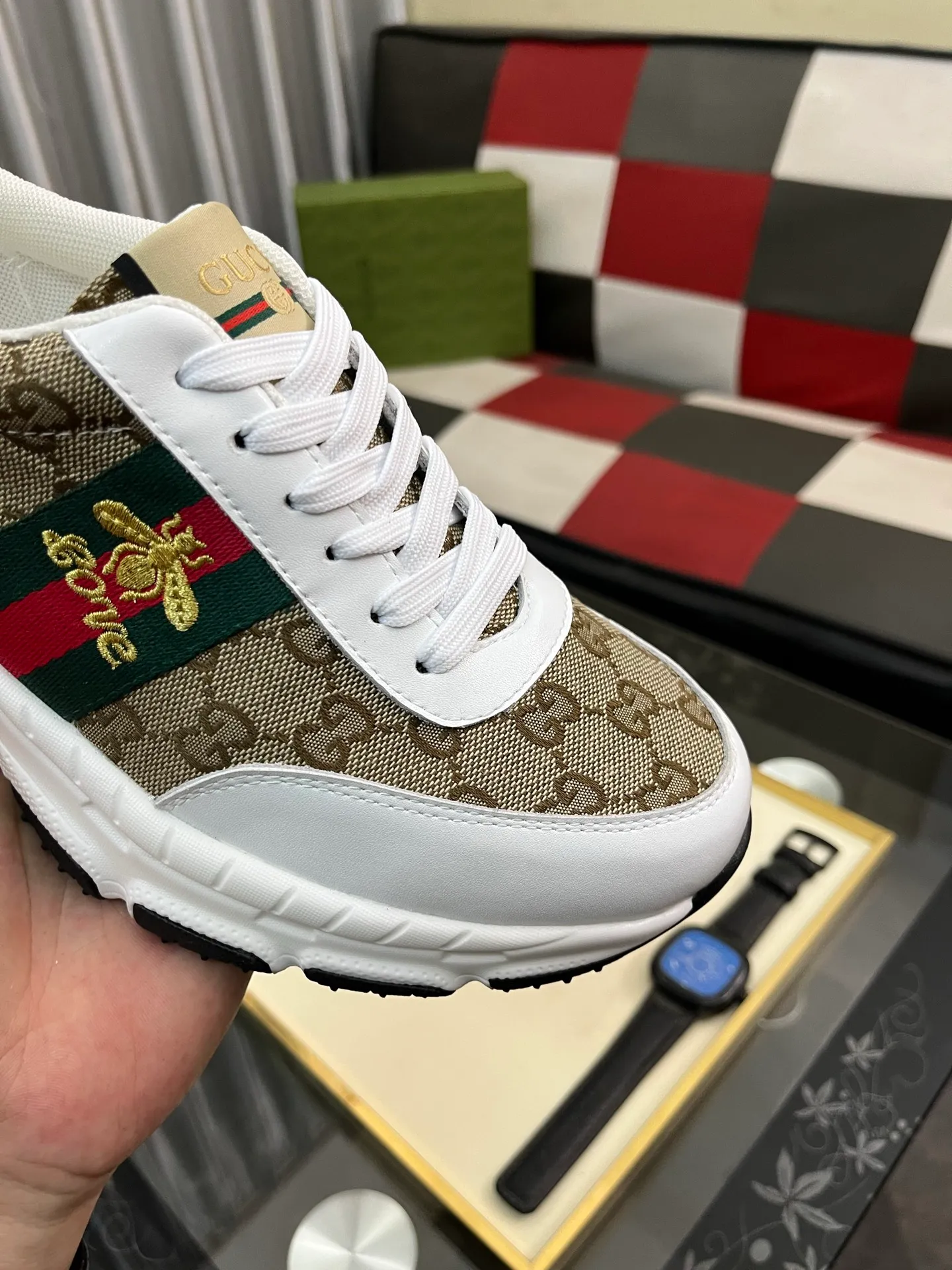 Men's Men's Shoes 💰458⌚️⌚️《Gucci*》The latest hot-selling casual shoes, top brand [seduce] luxury~purchase, top~quality. [Strong] The upper is made of imported breathable cowhide with material ➕ breathable sheepskin feet (•) and fine workmanship. Original stylish and stylish soft rubber wear-resistant and non-slip outsole, light and comfortable on the foot, size: 38-443️⃣colors available